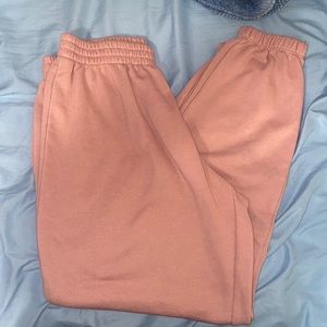 Pink jogger pants